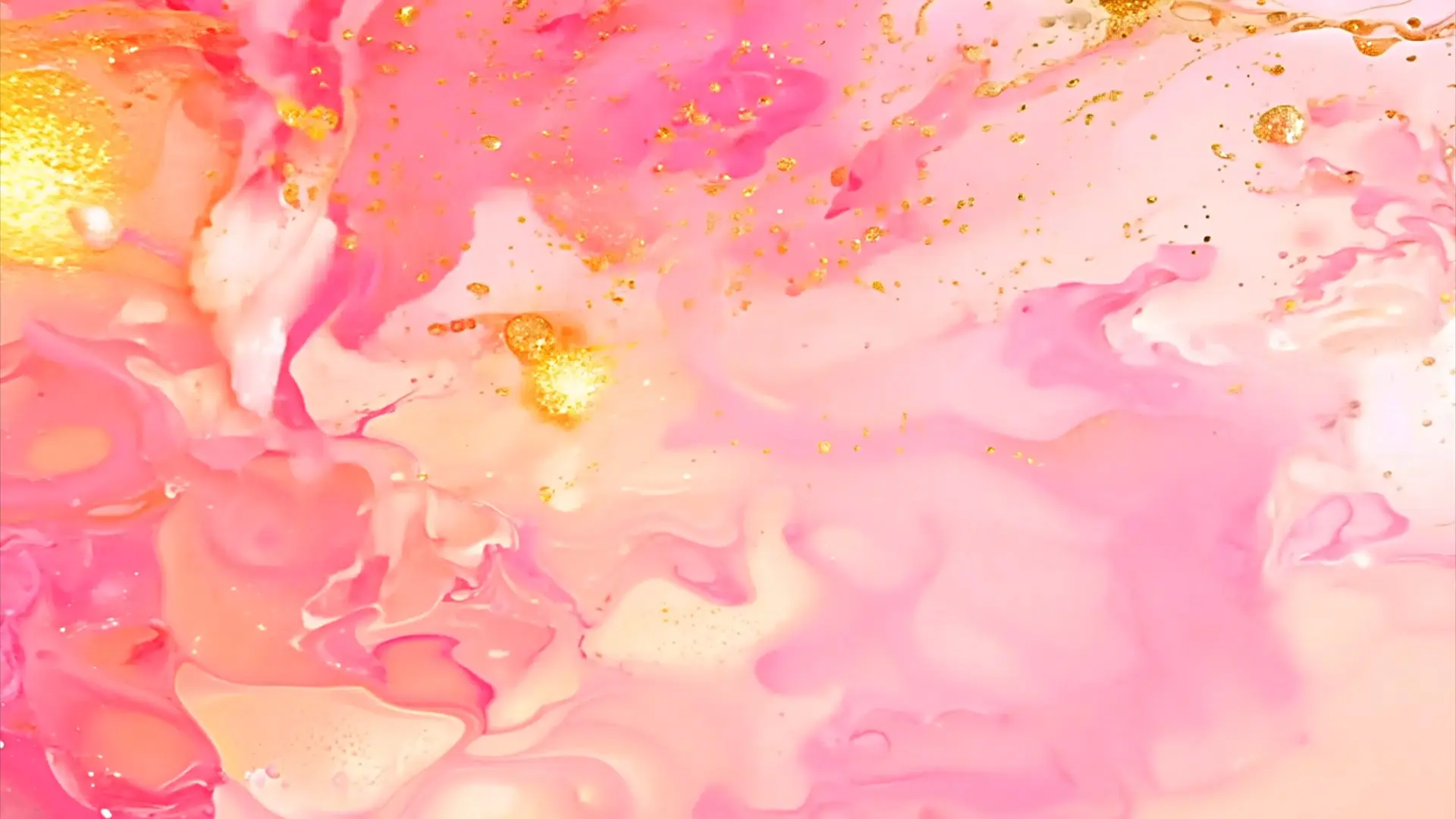 Pink and Gold Liquid Sparkle Transition for Luxury Product Promos